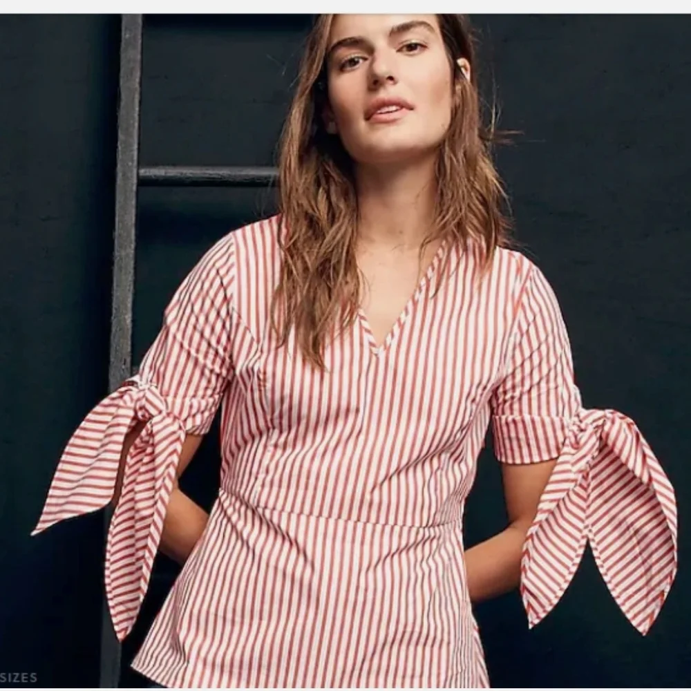 J. Crew x Universal Standart Poplin Striped Shirt Tie Cuffs